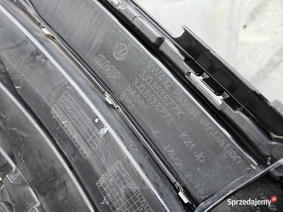 VW PASSAT B9 3J0 KRATKA ŚRODKOWA ZDERZAKA PRZÓD wielkopolskie Międzychód