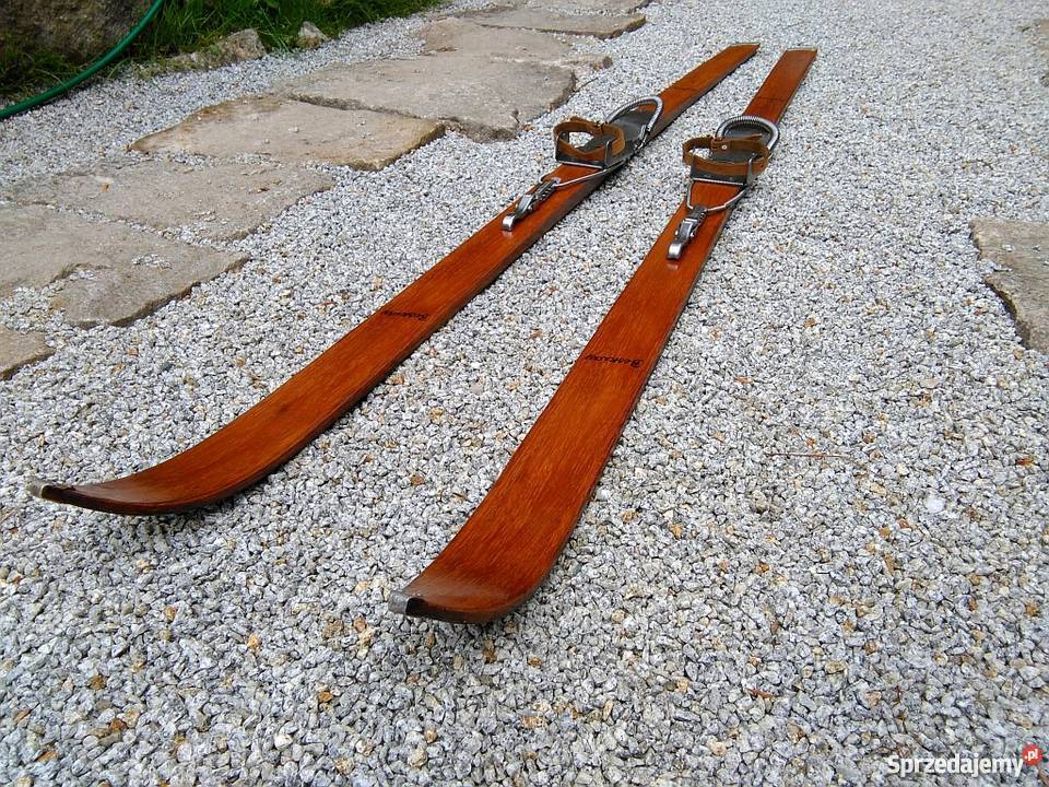 Stare drewniane narty Beskidy Hikory Pozostałe Szklarska Poręba