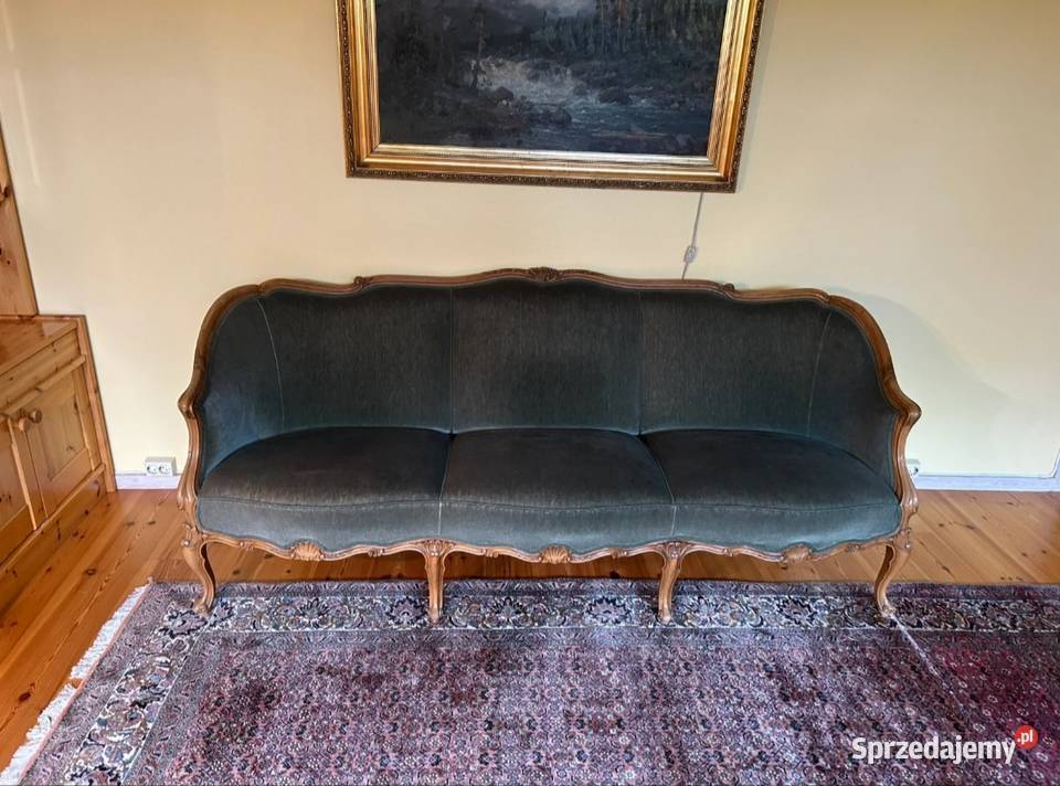 Autentyczna sofa antyczna Ludwikowska ręczne