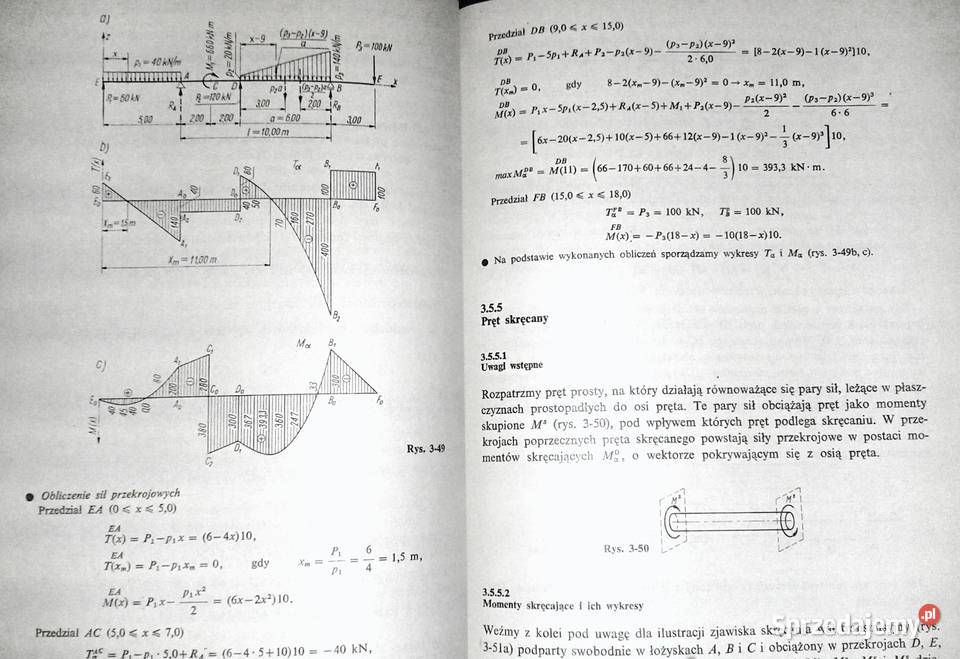 Wytrzymałość materiałów tom 1 i 2 Przemysław Chełm sprzedam