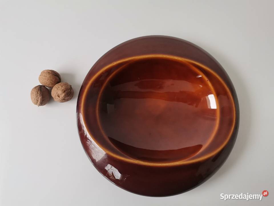 Stara duża patera popielniczka Oko porcelit Katowice
