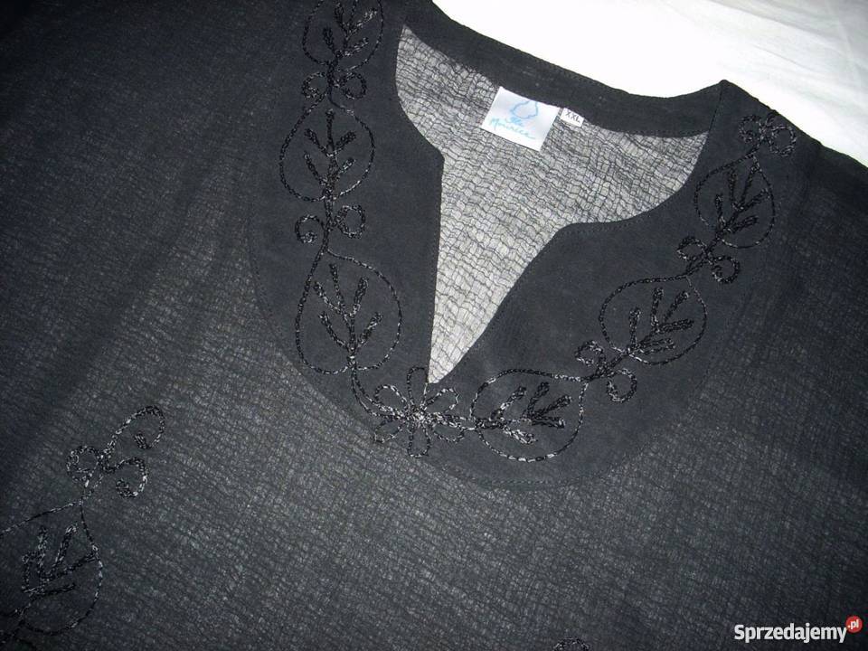 Tunika Zwiewna Lekka Haft Wizytowa Nowa 44 46 Bluzki i koszule małopolskie Nowy Sącz