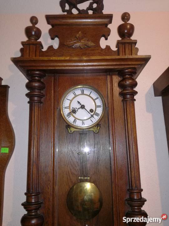 zegar antyk Gustav Becker odcienie brązowego Radom