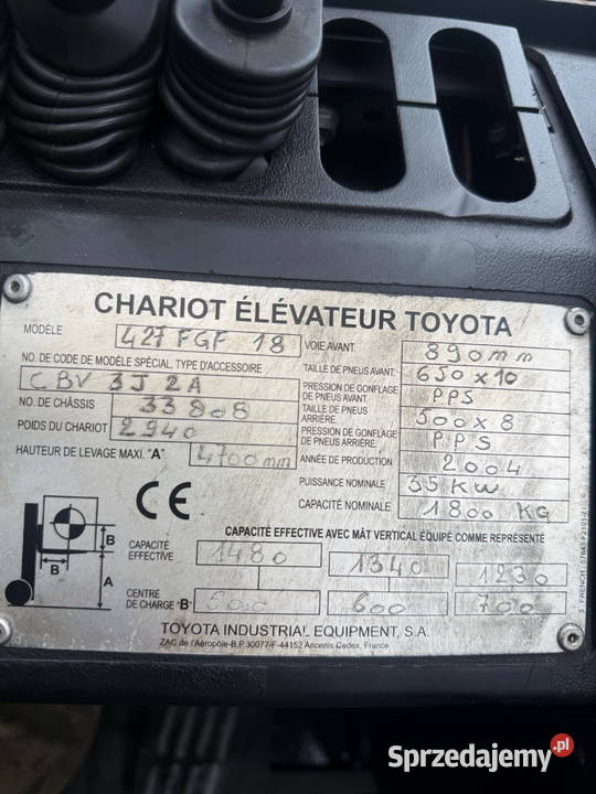 wózek widłowy TOYOTA 7FGF18 LPG 1800 Triplex Działoszyn