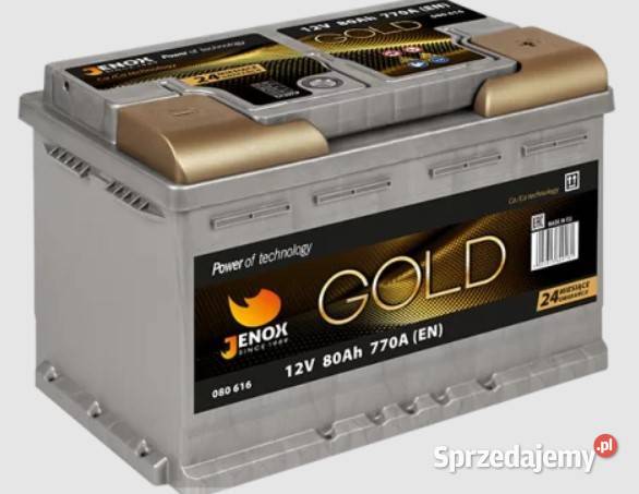 Akumulator Jenox Gold 80Ah 770A R080616 Wrocław sprzedam