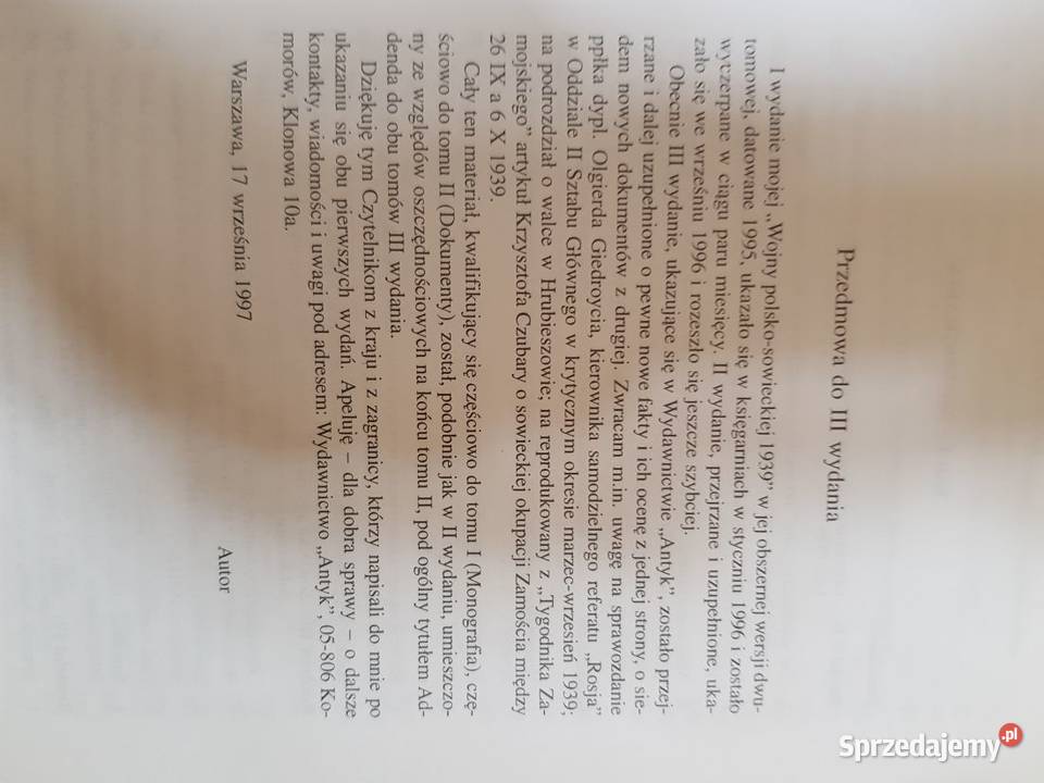 Wojna polskosowiecka 1939 Ryszard Szawłowski tom świętokrzyskie Kielce