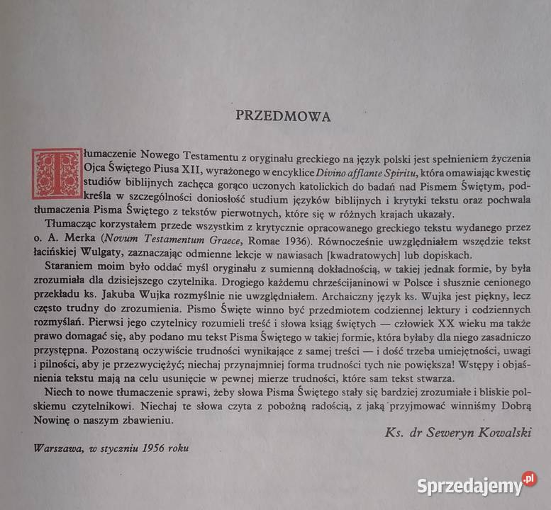 Pismo Święte Nowego Testamentu Gdańsk