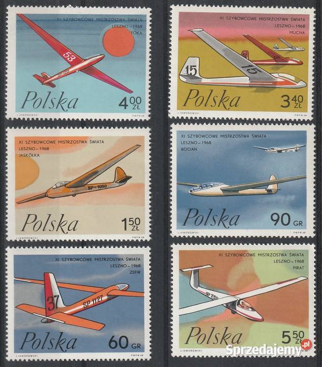 POLSKA SZYBOWCE 1968 CZYSTE Łódź