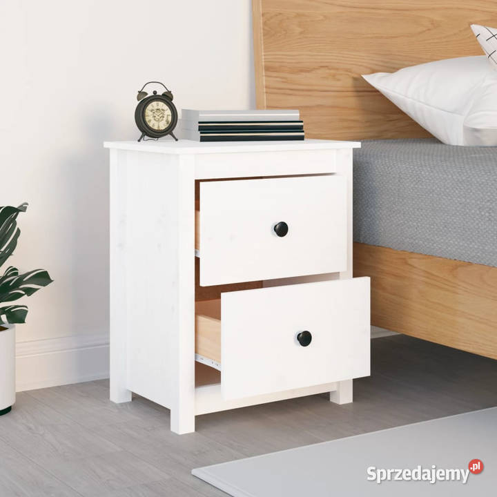 Szafka nocna biała 50x35x615 lite drewno sosnowe Warszawa sprzedam