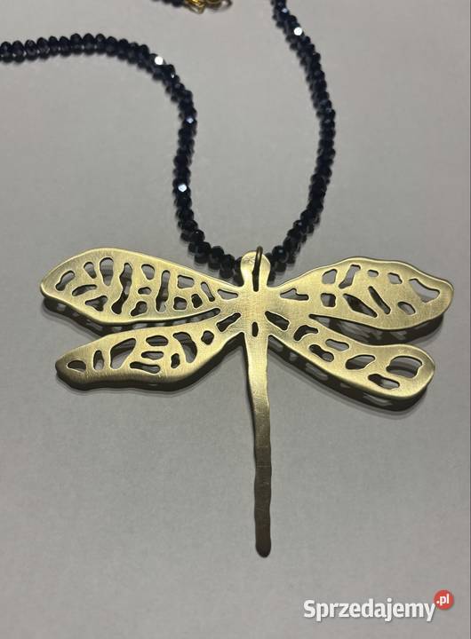 Naszyjnik mosiężna ważka