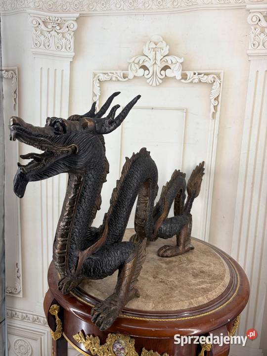 Smok Dragon Japońska Figura Rzeźba z Brązu 74 Kraków