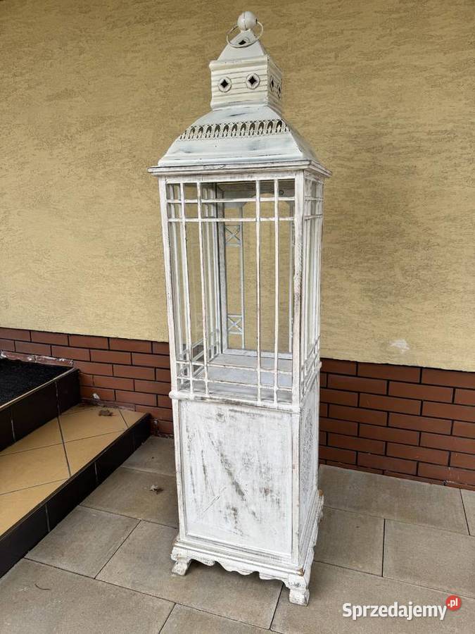 Lampion szafka schaby chic witrynka drewniana