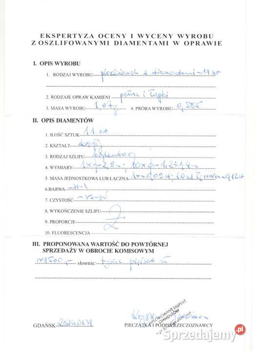 Złoty Pierścionek Próby 585 107g Rozmiar 11 Elbląg