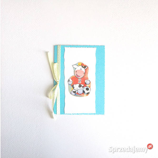 niebieska kartka na wesoło zwierzęta kartki