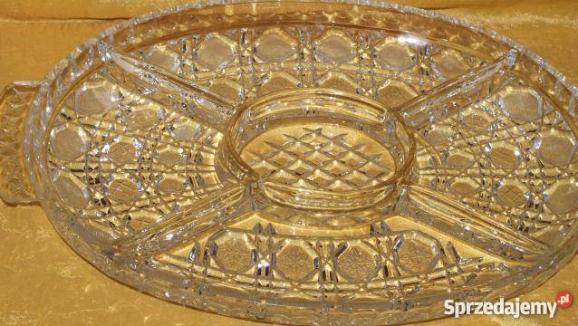Duża patera kryształowa z przegródkami kujawsko-pomorskie Inowrocław