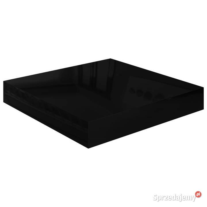 Półki ścienne 2 czarne wysoki połysk 23x235x38 Półki Warszawa