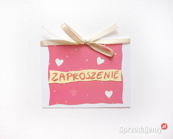 proste zaproszenie na rózne okazje serduszka Pozostałe warmińsko-mazurskie Olsztyn