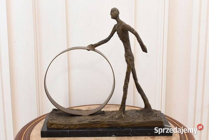 Mężczyzna z Kołem Walking Man Giacometti Style