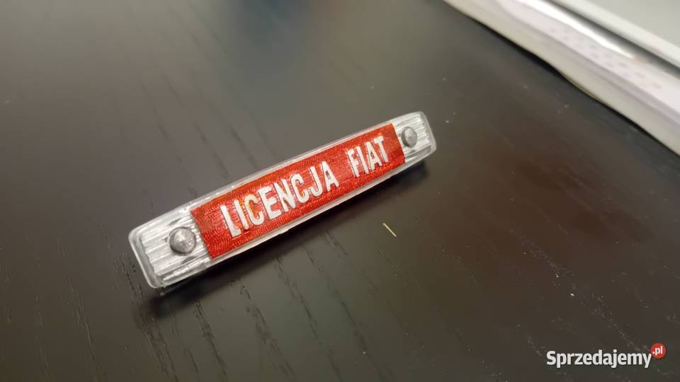 Znaczek licencja fiat 125p 126p osobowe mazowieckie Warszawa