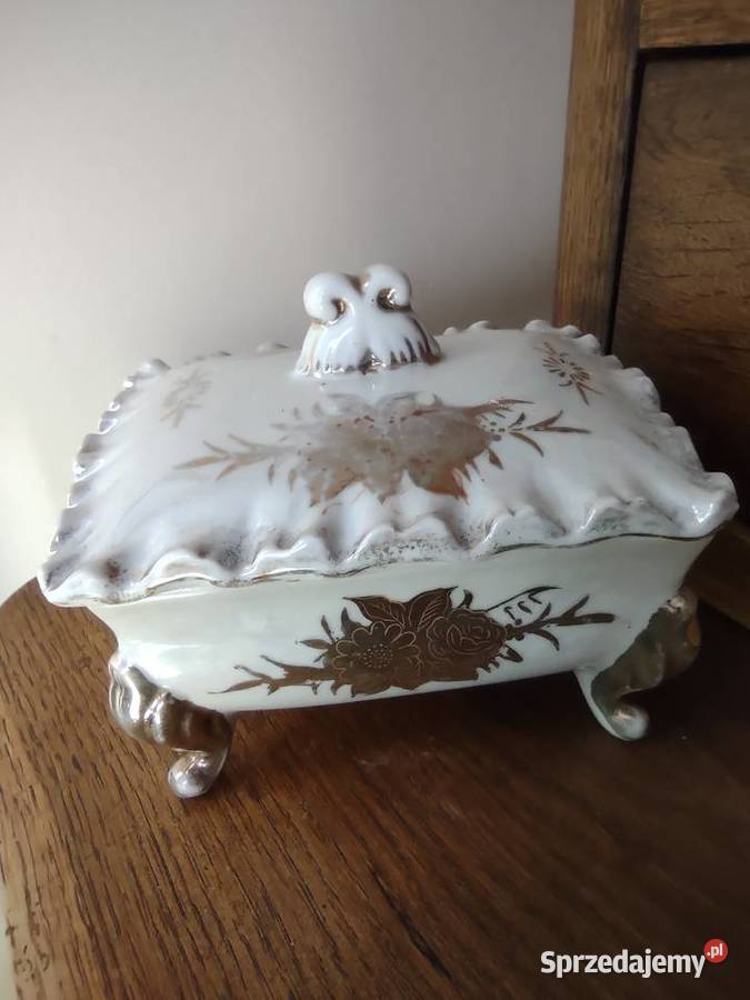 STARA PORCELANA SZKATUŁKA PUZDRO Gniezno