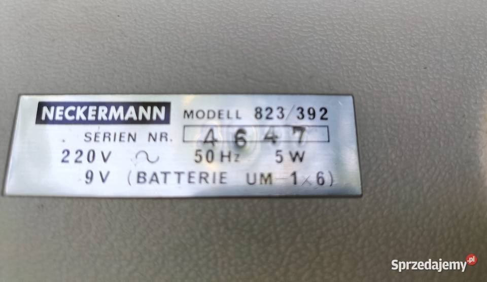 NECKERMANN 823392 magnetofon szpulowy