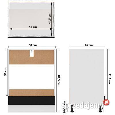 vidaXL Szafka na piekarnik czarna 60x46x815 Pozostałe mazowieckie