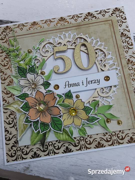 Karta kwiatowaurodziny jubileusze inne Zbójno