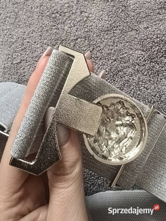 Pasek guma regulowany one size srebrny dolnośląskie Wrocław sprzedam