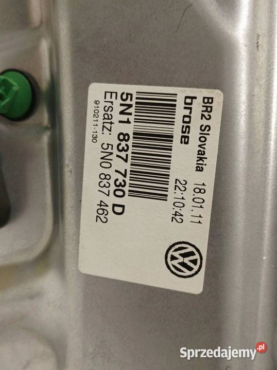 MECHANIZM SZYBY PRAWY PRZÓD 5N1837730D VW Części samochodowe świętokrzyskie
