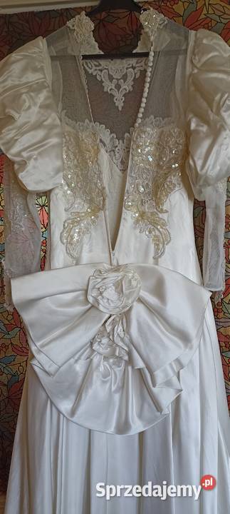 Suknia ślubna vintage z USA 96cm Damska Łódź sprzedam
