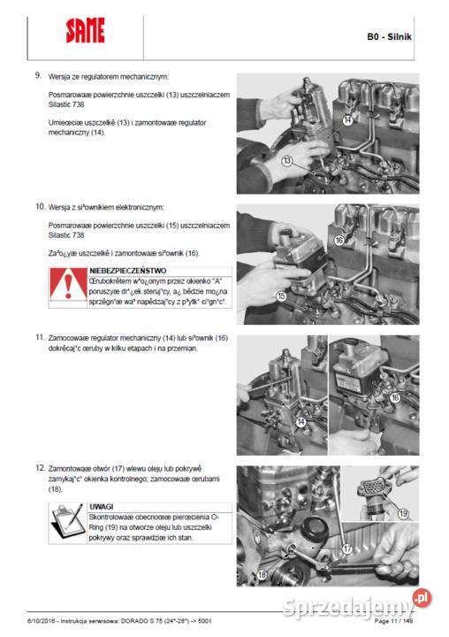 Ciągnik SAME DORADO s 75 instrukcja napraw Poradniki, albumy i reportaże Gdańsk