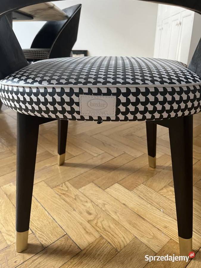 Marmurowy stół BAXTER 4 krzesła BAXTER 150cm