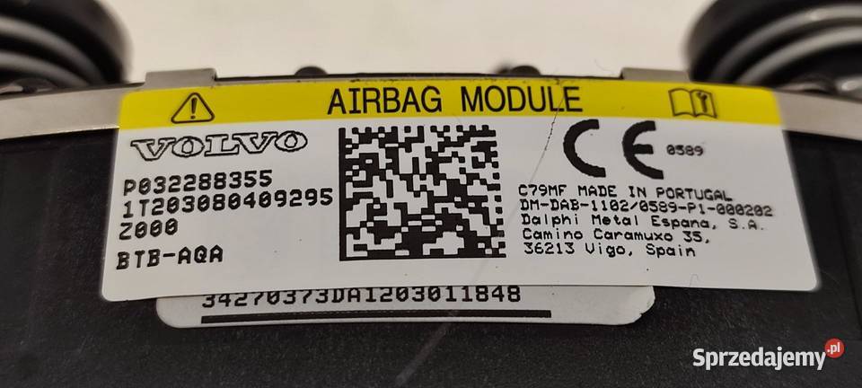 VOLVO XC40 PODUSZKA AIRBAG KIEROWCY 32288355