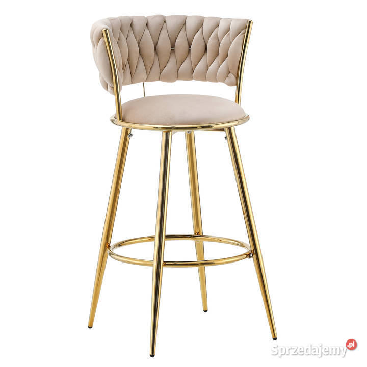 Hoker Tapicerowany RosaB 2 Beżowy Wysyłka 24H 55cm Tarchały Małe