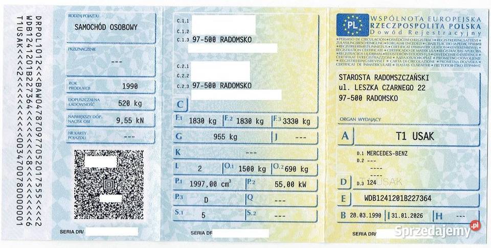 W124SEDAN20DSZYBERDACH łódzkie Radomsko