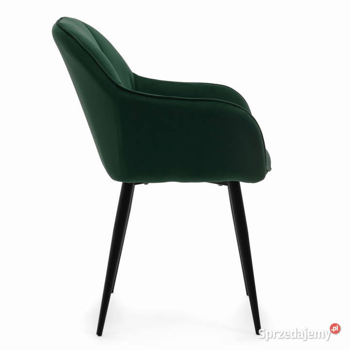 Krzesło Tapicerowane Lago Butelkowa Zieleń Tarchały Małe