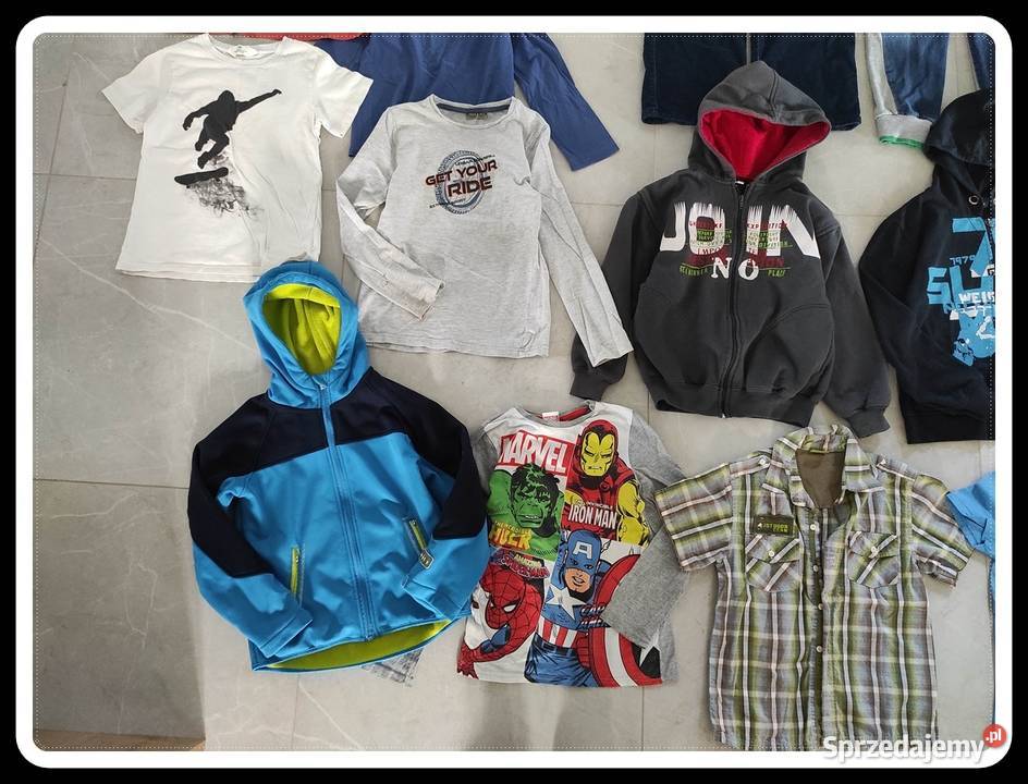 Zestaw paka ubrań chłopięcych rozmiar 134 buty Płock sprzedam
