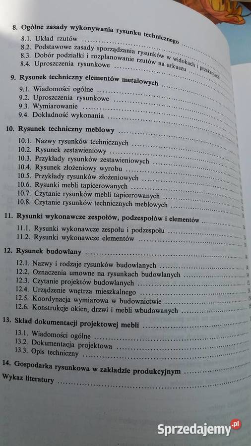 Rysunek zawodowy stolarza książki zawodowe Warszawa sprzedam