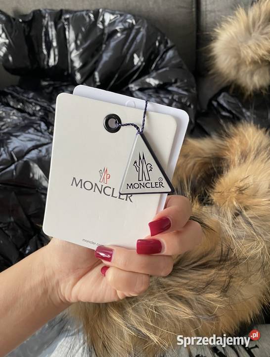 Kurtka damska gęsi puch Moncler puchowa zimowa brązowy/beżowy mazowieckie
