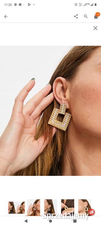 Bogato zdobione kolczyki wieczorowe z Londynu Kraków