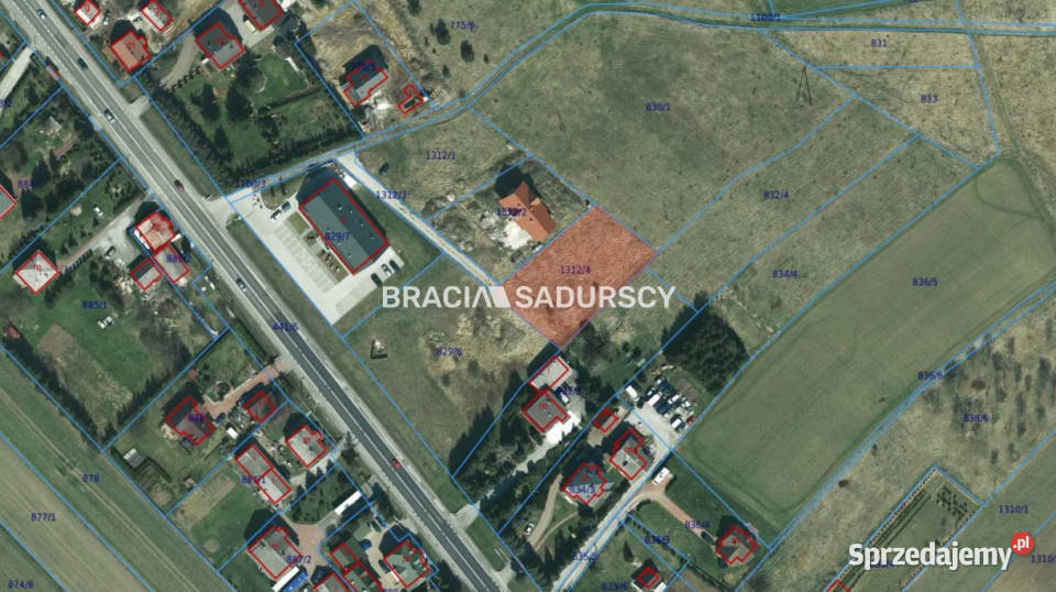 Grunt 1511m2 Sąspów handlowo-usługowa sprzedam