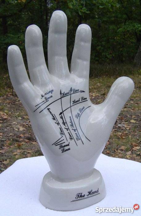 Ręka porcelanowa Dłoń do wróżenia Dekoracja Warszawa