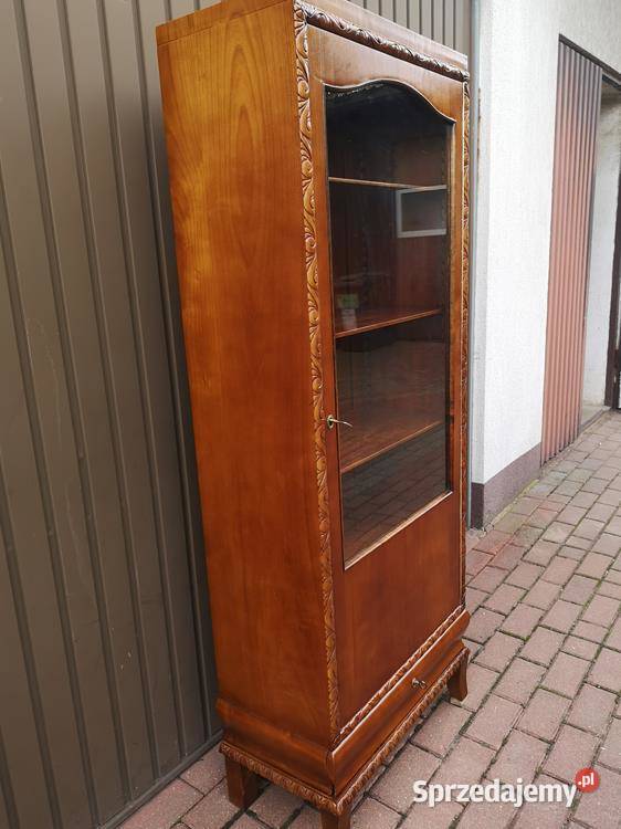 Witryna Biblioteka Słupek ArtDeco Stara Antyk Swarzędz