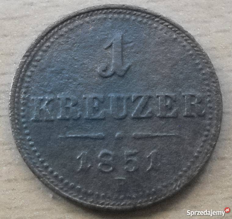 AUSTRIA1 KREUTZER1851 rBŁADNY