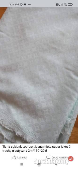 Sprzedam tkaniny zasłonowe obrusowe bieżniki lubelskie Sętki sprzedam