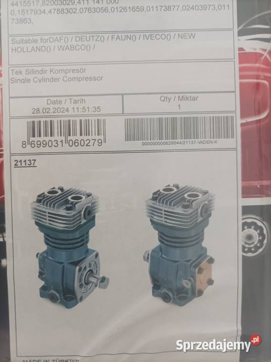 4111410000kompresor powietrza Case John Deere Zbuczyn