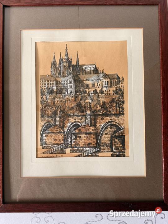 Grafika Artystyczna Praga 1982 Sygnowana