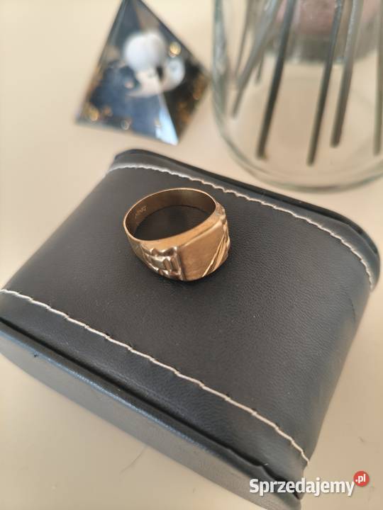 Sygnet męski złoty pr 375 rozmiar 18 złoto sprzedam