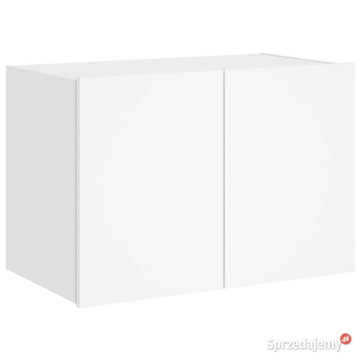 Ścienna szafka TV z LED biała 60x35x41 WM837302