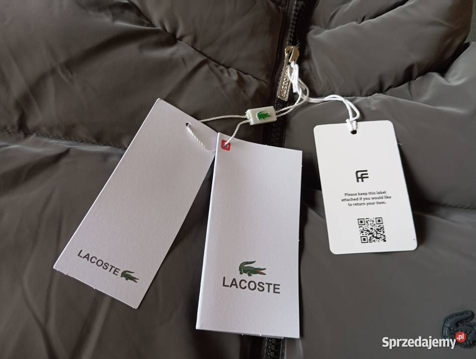 Kurtka puchowa Lacoste regular fit duże logo na Białystok